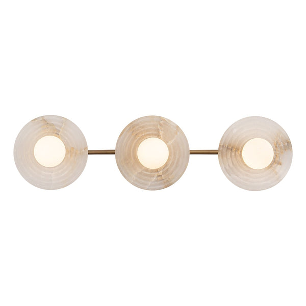 Dahlia Triple Alabaster Wall Sconce-Arialamps