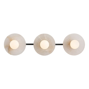 Dahlia Triple Alabaster Wall Sconce-Arialamps