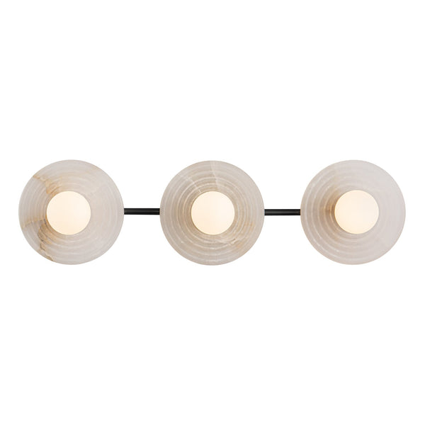 Dahlia Triple Alabaster Wall Sconce-Arialamps
