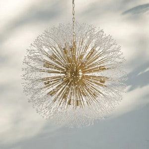 Dandelion Round Chandelier 22''30''43''-Lighting-BRASS-22"-Arialamps