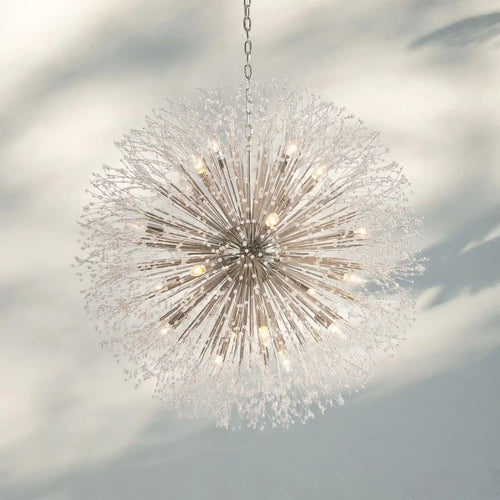 Dandelion Round Chandelier 22''30''43''-Lighting-SILVER-22"-Arialamps