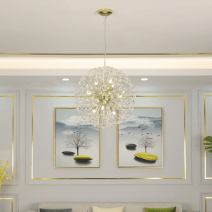 Dandelion Spherical Crystal Pendant Light - Arialamps