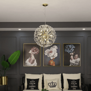 Dandelion Spherical Crystal Pendant Light - Arialamps