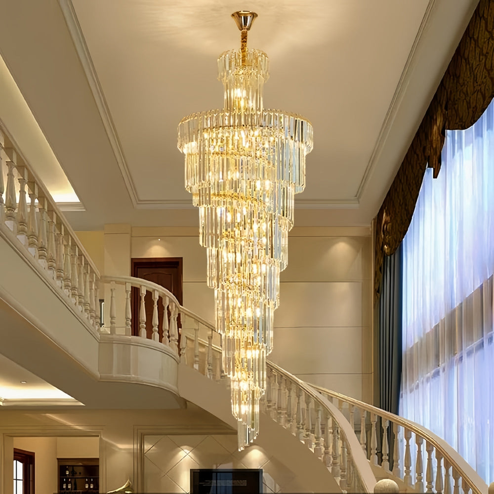 Danilo Multiple Tier Crystal Chandelier - Arialamps
