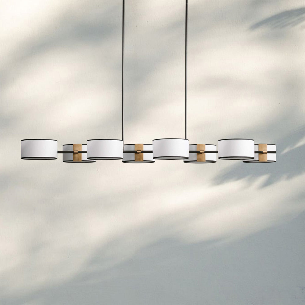 Daphne Linear Chandelier 62"-Lighting-Arialamps