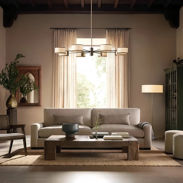 Daphne Linear Chandelier 62"-Lighting-Arialamps