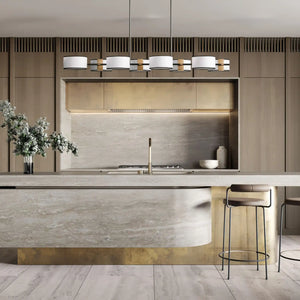 Daphne Linear Chandelier 62"-Lighting-Arialamps