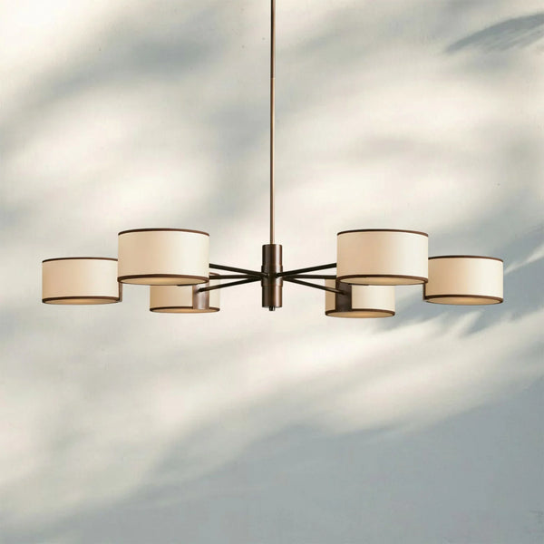 Daphne Round Chandelier 48''60''-Lighting-48"-ECRU-Arialamps