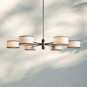 Daphne Round Chandelier 48''60''-Lighting-48"-BLACK & WHITE-Arialamps