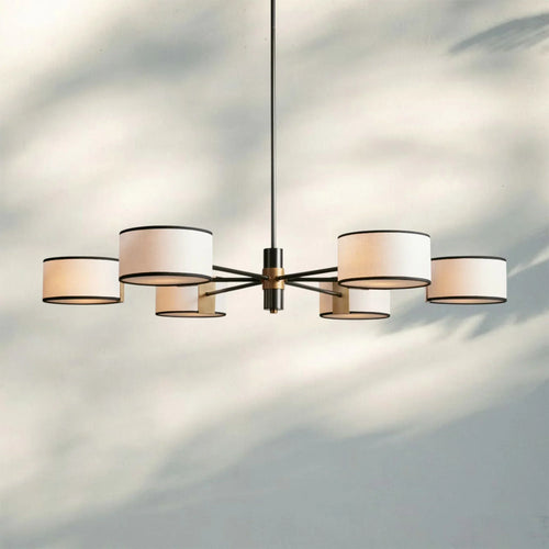Daphne Round Chandelier 48''60''-Lighting-48"-BLACK & WHITE-Arialamps