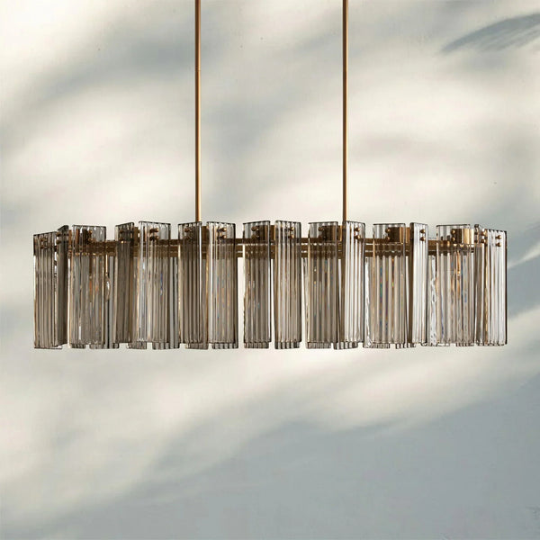 Delsia Oval Chandelier-72''-Bronze-Smoke