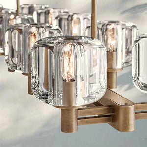 Demart Double Linear Chandelier 54'' 72''-