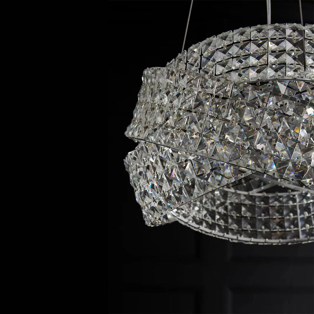 2023 New Crystal Chandelier with Chrome Iron Frame