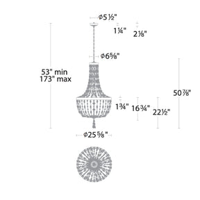 Aria S2826 Bali 26" LED Pendant