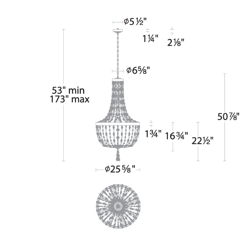 Aria S2826 Bali 26" LED Pendant