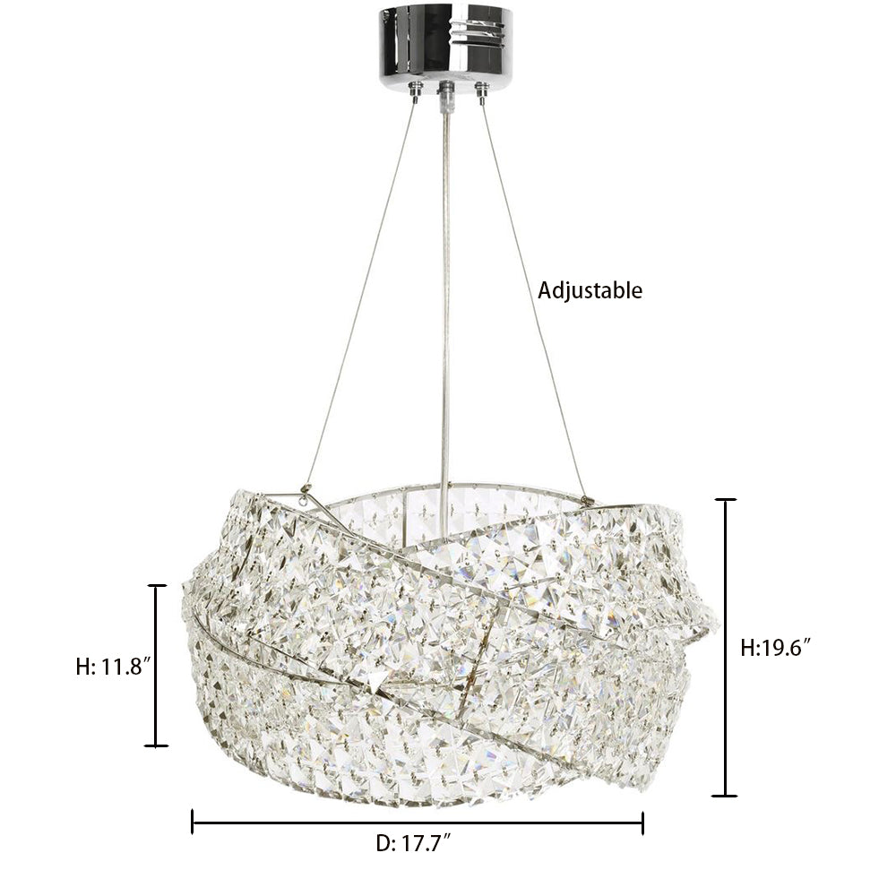 2023 New Crystal Chandelier with Chrome Iron Frame