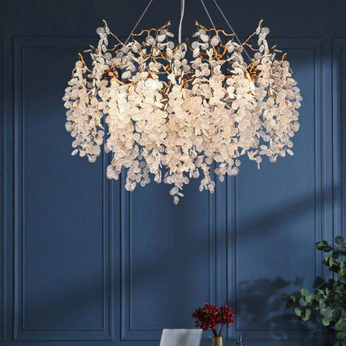 Donna Modern Round Branch Chandelier-chandeliers for dining room,chandeliers for stairways,chandeliers for foyer,chandeliers for bedrooms,chandeliers for kitchen,chandeliers for living room-Clear-Arialamps