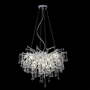 Doris Rain Branch Chandelier Dia 23.5" Silver-Chandelier-Arialamps