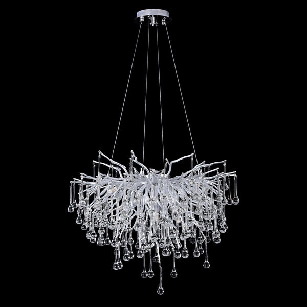 Doris Rain Branch Chandelier Dia 23.5" Silver-Chandelier-Arialamps