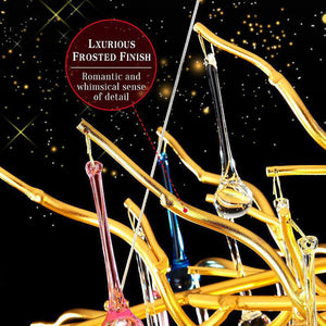 Doris Rain Crystal Branch Chandelier 54"L-Chandelier-Arialamps