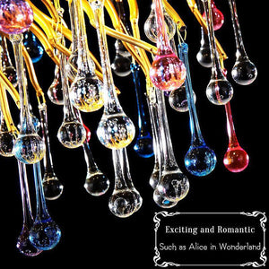 Doris Rain Crystal Branch Chandelier 54"L-Chandelier-Arialamps