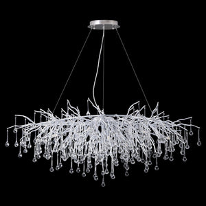 Doris Rectangle Branch Chandelier 45"L Silver-Chandelier-Arialamps