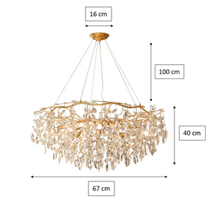 Doris Round Modern Branch Chandeliers-Chandeliers-Arialamps