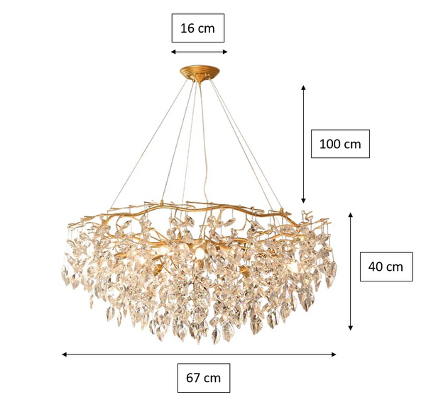 Doris Round Modern Branch Chandeliers-Chandeliers-Arialamps