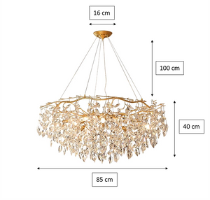 Doris Round Modern Branch Chandeliers-Chandeliers-Arialamps