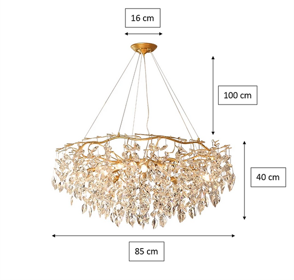 Doris Round Modern Branch Chandeliers-Chandeliers-Arialamps