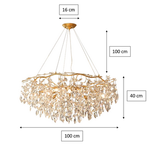 Doris Round Modern Branch Chandeliers-Chandeliers-Arialamps