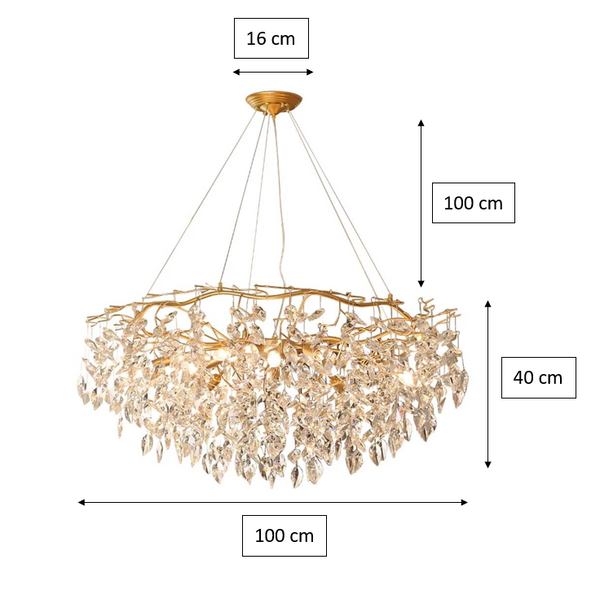 Doris Round Modern Branch Chandeliers-Chandeliers-Arialamps