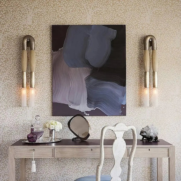 Double Head Antonia Horsehair Sconce - Arialamps