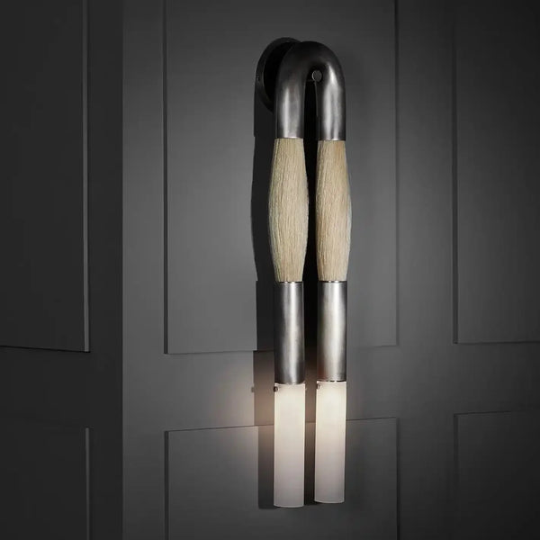 Double Head Antonia Horsehair Sconce - Arialamps