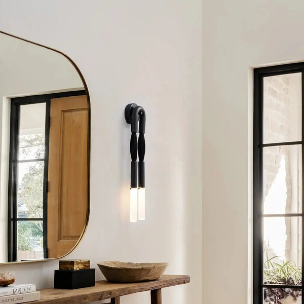 Double Head Antonia Horsehair Sconce - Arialamps