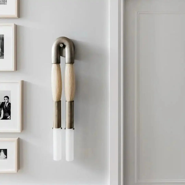 Double Head Antonia Horsehair Sconce - Arialamps