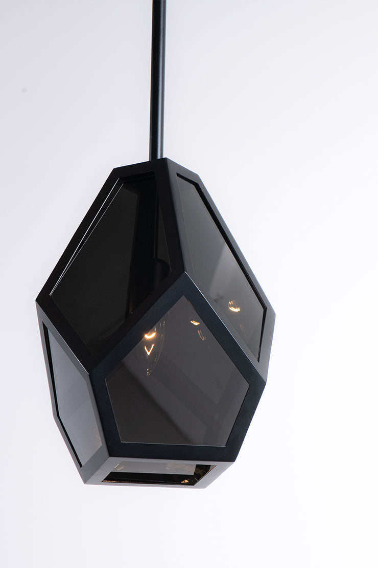 Aria Drake Geometric Black Pendant