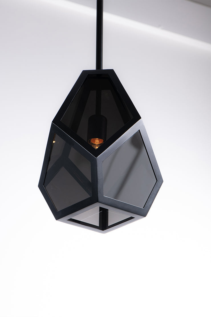 Aria Drake Geometric Black Pendant
