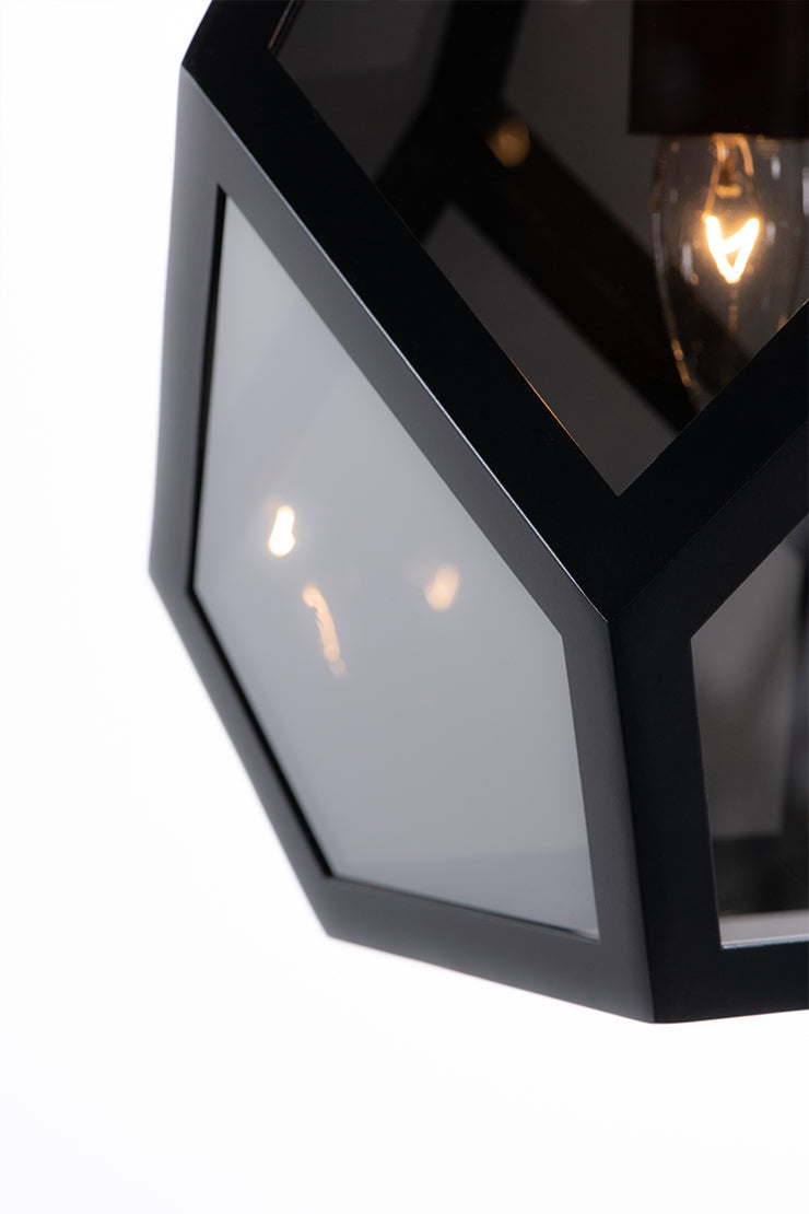 Aria Drake Geometric Black Pendant
