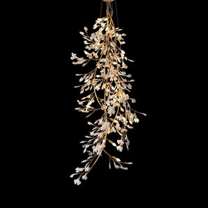 Drooping Ceramic Ginkgo Leaf Chandelier-chandeliers for dining room,chandeliers for stairways,chandeliers for foyer,chandeliers for bedrooms,chandeliers for kitchen,chandeliers for living room-Arialamps