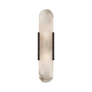 Eartha Modern Alabaster Bedroom Sconce, Indoor Wall Light