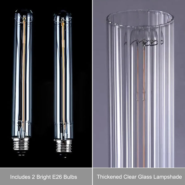 Elegant Black Water Ripple Wall Sconce Set – 2 Pack