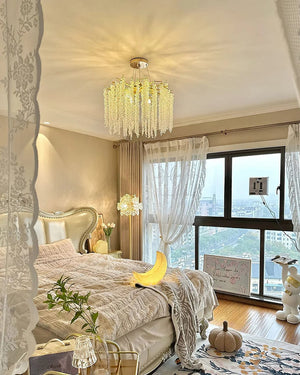 Elegant Crystal Icicle Chandelier in Branch Style for Dining Table Use-Chandeliers-Arialamps