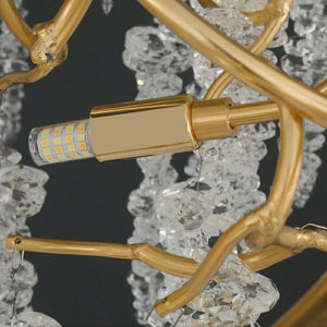 Elegant Crystal Icicle Chandelier in Branch Style for Dining Table Use-Chandeliers-Arialamps