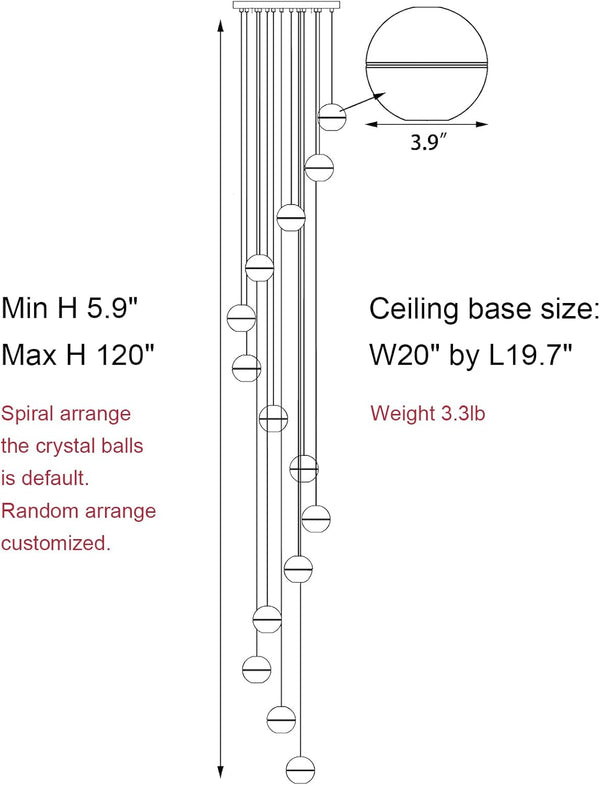 Elegant Gold Crystal 14-Light Adjustable Staircase Chandelier for Modern Homes
