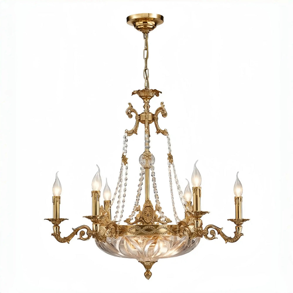 European Style Luxury Crystal Pendant Candle Chandelier for Living Room/Foyer/Entrys/Hallwayr - Arialamps
