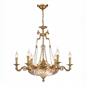 European Style Luxury Crystal Pendant Candle Chandelier for Living Room/Foyer/Entrys/Hallwayr - Arialamps