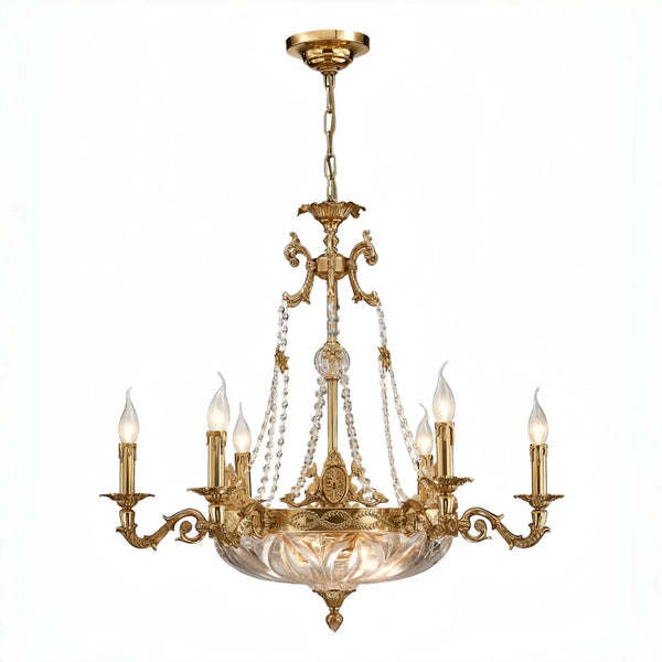 European Style Luxury Crystal Pendant Candle Chandelier for Living Room/Foyer/Entrys/Hallwayr - Arialamps