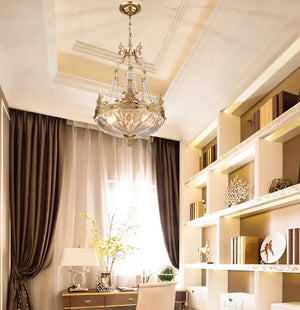 European Style Luxury Crystal Pendant Candle Chandelier for Living Room/Foyer/Entrys/Hallwayr - Arialamps