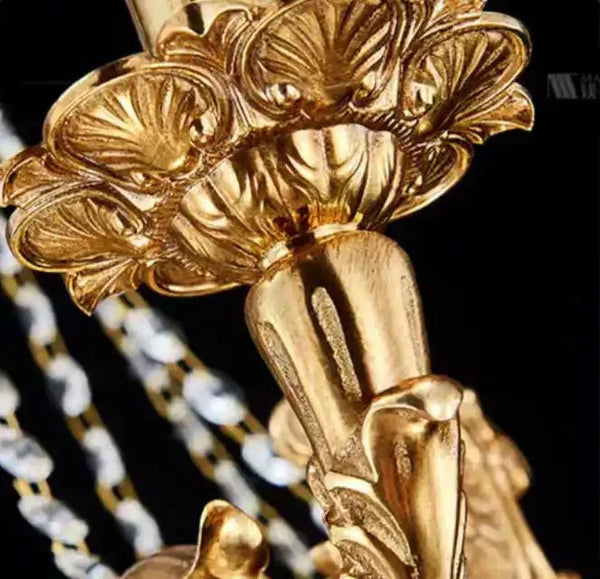 European Style Luxury Crystal Pendant Candle Chandelier for Living Room/Foyer/Entrys/Hallwayr - Arialamps